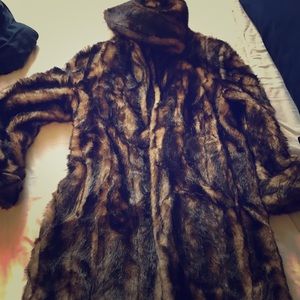 Scandinavian faux fur coat and hat